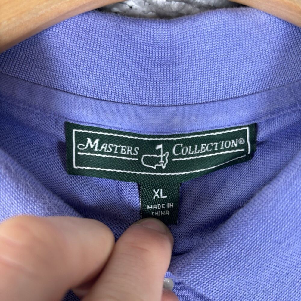 The Masters Collection Polo Shirt Mens XL 100 Pima Cotton Golf Purple Augusta - Picture 3 of 7